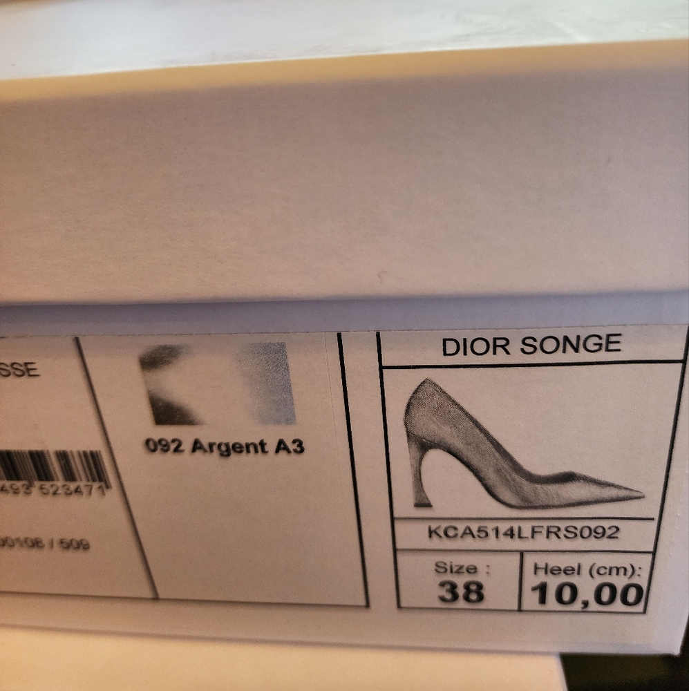 Brand New 100% Auth Christian Dior Women's Stilleto Silver Leather Shoes - Picture 12 of 12
